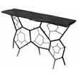 Collins Stone Console Table on Black Cast Iron Base