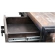 Allison Solid Wood 3 Door 3 Drawer Industrial Looking Buffet in Brown