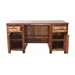 Trinidad 2-Drawer and 2-Door Solid Wood Writing Desk in Multi-Color