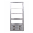 Pilot 2 Drawer Bookcase with Silver Aluminum Cladding and Exposed Screws
