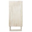 Albert Solid Wood Cabinet with 6 Hand Carved Doors and Distressed White Finish