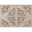 Carter Eagle 4-Door Sideboard in Distressed White Finish on Mango Solid Wood