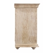 Carter Eagle 4-Door Sideboard in Distressed White Finish on Mango Solid Wood