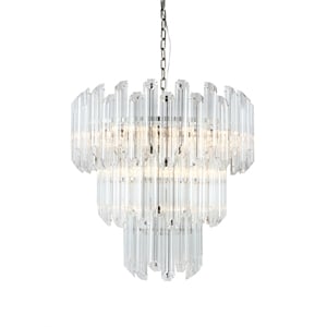 harmonie crystal clear glass fixture in nickel finished metal