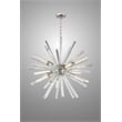 Krystal Crystal Clear Glass Fixture on Cast Iron Frame w/Polished Nickel Finish