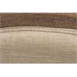Dan Lounge Arm Chair with Exposed Wood Trim and Frame in Natural Linen Fabric
