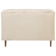 Ruth Lounge Chair in Ivory Velvet with Gold Tone Metal Legs and 1 Toss Pillow