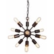 Clara Cast Iron Mid-Century Inspired Orb Pendant in Brown