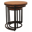Rane Nesting 3-Table Set in Copper Metal-Cladded Round Top