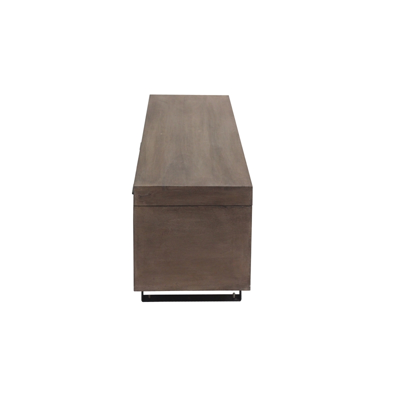 Anaheim Amanpour Solid Wood Storage Chest in Ash