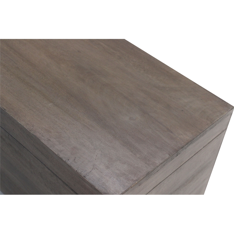 Anaheim Amanpour Solid Wood Storage Chest in Ash