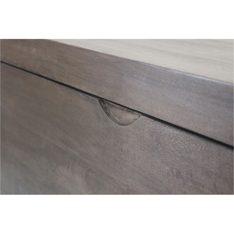 Anaheim Amanpour Solid Wood Storage Chest in Ash