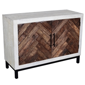 Bayside 2-Door Sideboard with Solid Wood Frame Multi-Color 2-Tone Finish
