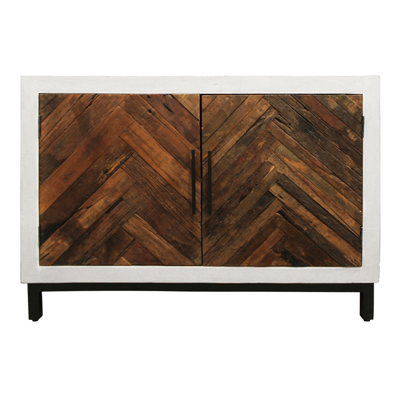 Bayside 2-Door Sideboard with Solid Wood Frame Multi-Color 2-Tone Finish