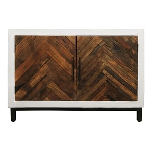 Bayside 2-Door Sideboard with Solid Wood Frame Multi-Color 2-Tone Finish