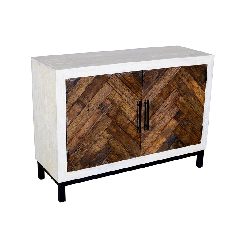 Bayside 2-Door Sideboard with Solid Wood Frame Multi-Color 2-Tone Finish