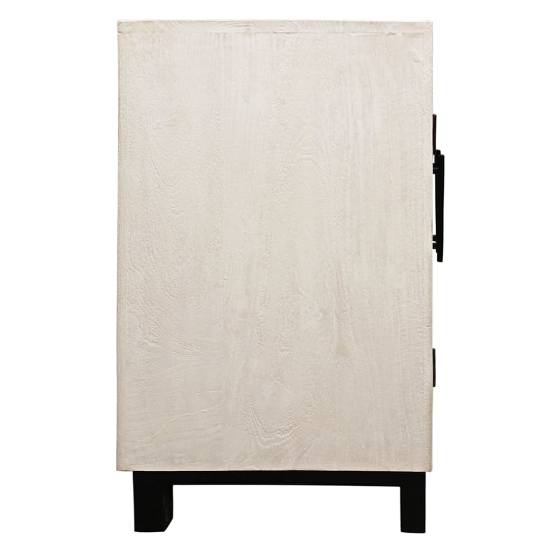 Bayside 4-Door Sideboard with Solid Wood Frame Multi-Color 2-Tone Finish