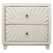 Brassica 2-Drawer Nightstand on Solid Wood Frame in White Washed Finish