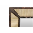 Orlando Vincent Rectangular Metal Wall Mirror with Bone Frame in Ivory