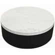 Redondo Jameson Marble Top Cocktail Table with Solid Wood Base in Black