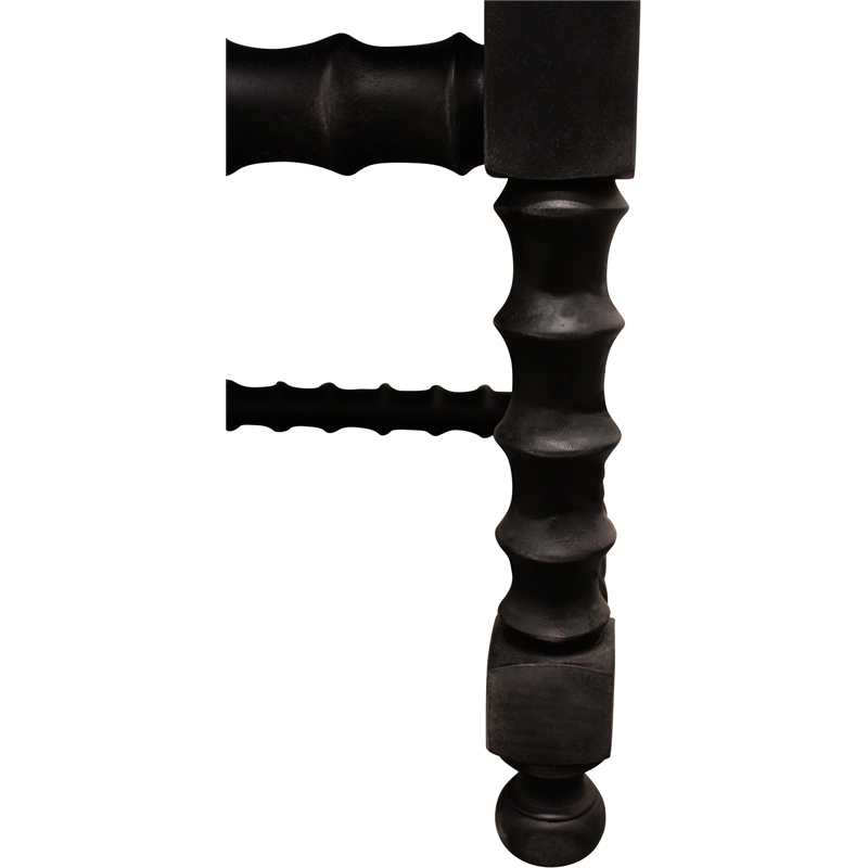 Orlando Cranberry Coffee Table with Marble Top and Solid Wood Base in Black