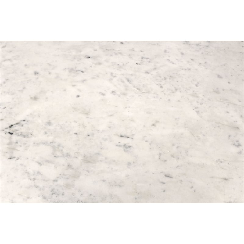 Orlando Cranberry Coffee Table with Marble Top and Solid Wood Base in Black