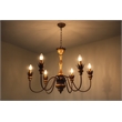 Flore Pendant Lighting Fixture on Vintage Cast Iron Finished in Gold