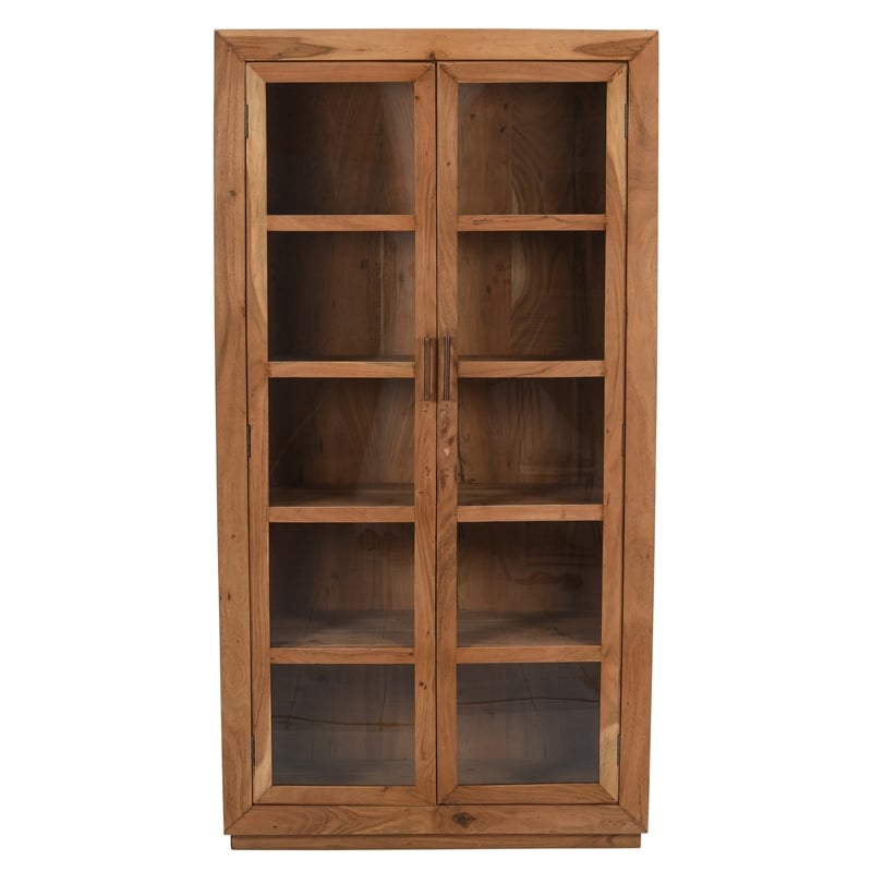 Fernious Tall Cabinet in Natural Finish on Mango Solid Wood