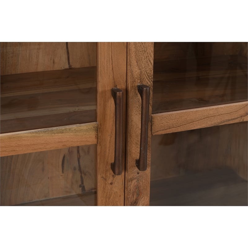 Fernious Tall Cabinet in Natural Finish on Mango Solid Wood