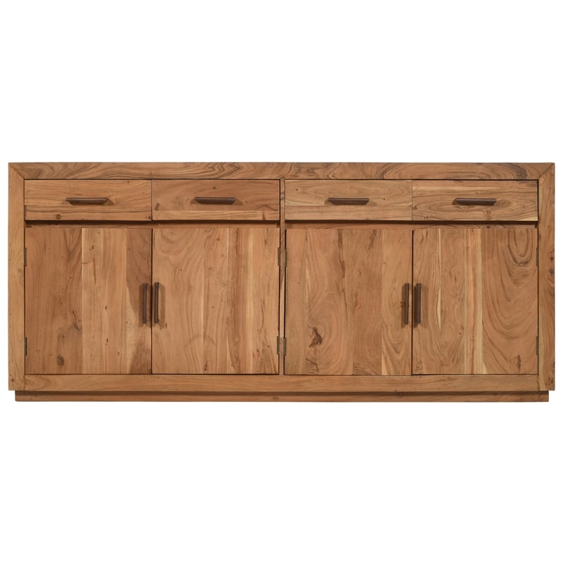 Fernious 4 Drawer 4 Door Sideboard in Natural Finish on Mango Solid Wood