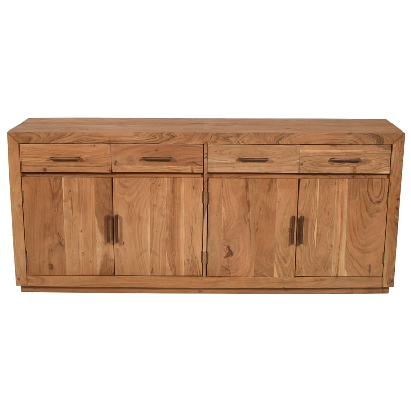 Fernious 4 Drawer 4 Door Sideboard in Natural Finish on Mango Solid Wood