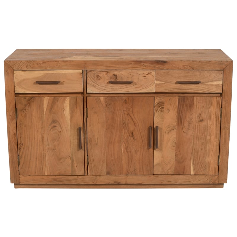 Fernious 3 Drawer 3 Door Sideboard in Natural Finish on Mango Solid Wood