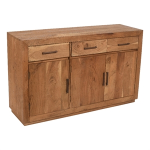 Fernious 3 Drawer 3 Door Sideboard in Natural Finish on Mango Solid Wood