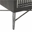 Sarah 2 Drawer Nightstand in Mango Solid Wood Antique Brown Finish on Iron Base