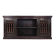 Arvada 2 Iron Jali Door Plasma on Mango Solid Wood in Dark Brown