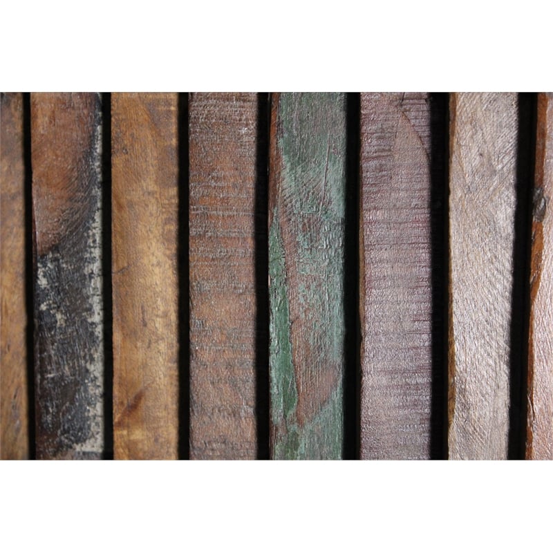 Beach Reclaimed Wood 3 Drawer 3 Door Buffet in Multi-Color