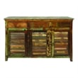 Beach Reclaimed Wood 3 Drawer 3 Door Buffet in Multi-Color