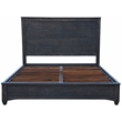 Gridley Mango Solid Wood Hand-Carved California King Sized Bed in Gray Wash