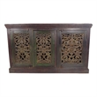 Arvada Mango Solid Wood 3 Door Hand-Carved Sideboard/Buffet in Brown