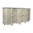Aliso Talia 4-Door Sideboard in Reclaimed Pine Wood in White Wash