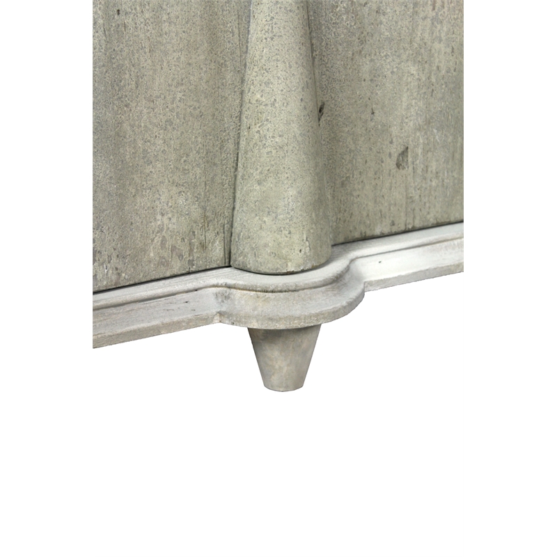 Aliso Talia 4-Door Sideboard in Reclaimed Pine Wood in White Wash