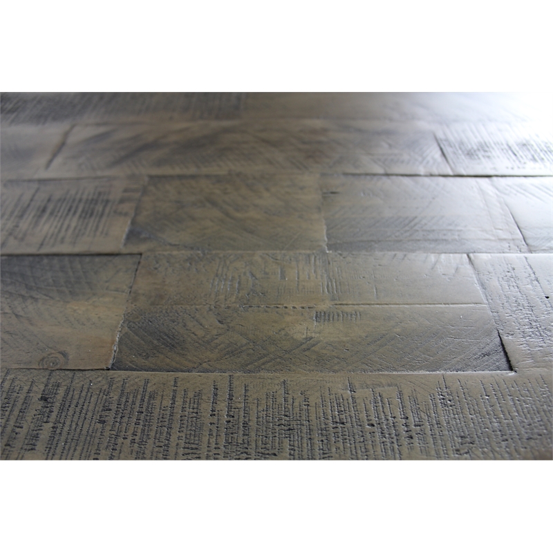 Cole Reclaimed Solid Wood Square Counter Table in Brown Finish