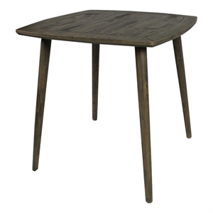 cole reclaimed solid wood square counter table in brown finish