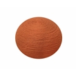 Ellie Modern Round Pouf in Orange Wool with Polyester Filling