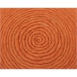 Ellie Modern Round Pouf in Orange Wool with Polyester Filling