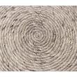 Ellie Modern Round Pouf in Silver Wool with Polyester Filling