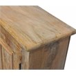 Bayside Jensen 4-Door Solid Wood Sideboard in Distressed Natural Finish