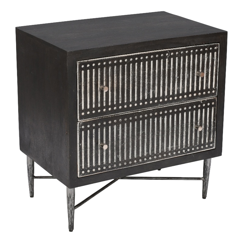 Adele 4-Piece Bedroom Set - King Size Upholstered Bed/2 Nightstands/1 Dresser