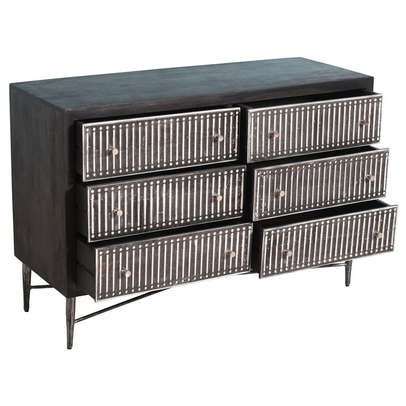 Adele 4-Piece Bedroom Set - King Size Upholstered Bed/2 Nightstands/1 Dresser