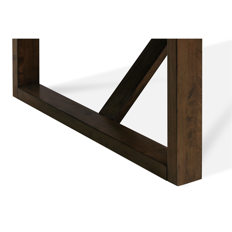 Scott Dining Table in Birch wood with Antique Brown Finish